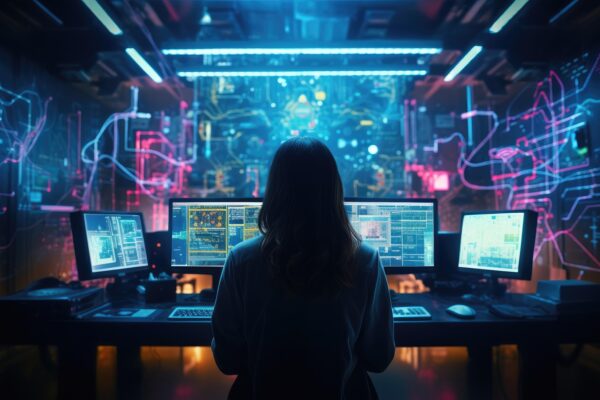 hacker achter computer